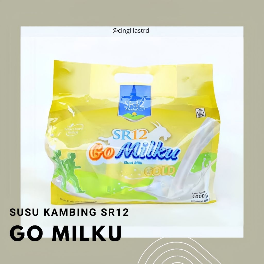 

SR12 Go Milku Gold Susu Kambing Etawa ASLI HALAL BPOM Gomilku Tinggi Kalsium (SACHET)