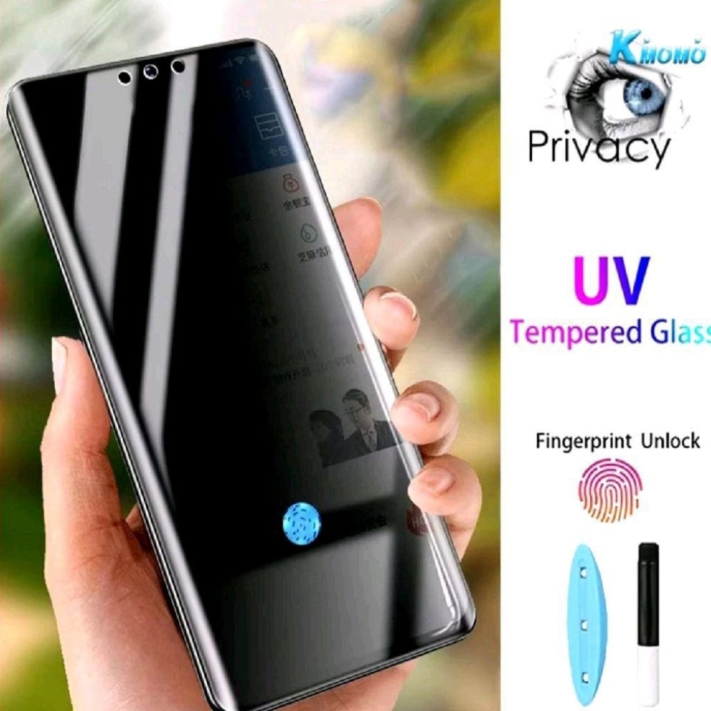Tempered Glass Anti SPY UV Infinix Hot 50 Pro + Curved Liquid Layar Lengkung