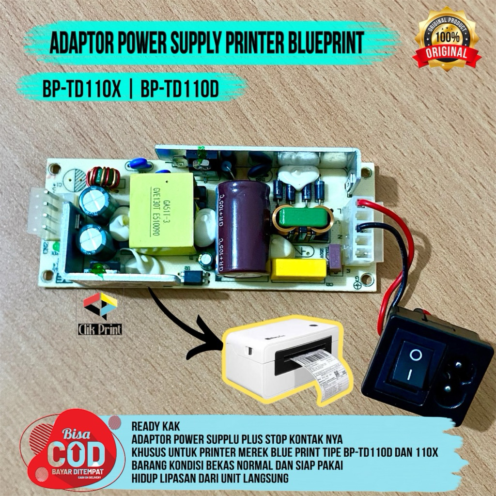 Adaptor Power Supply Printer BluePrint Bp-Td110x Bp-Td110d