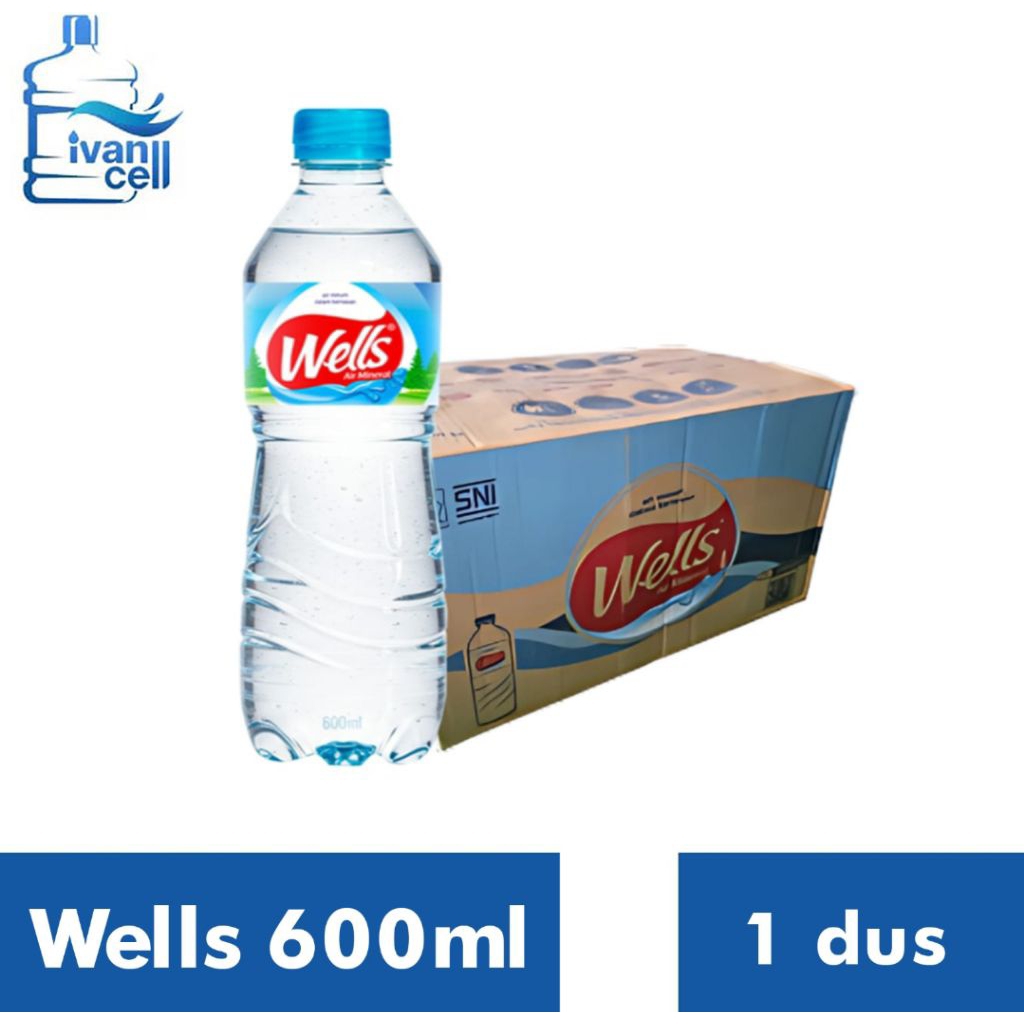 

⚡INSTANT⚡(1 DUS) WELLS BOTOL 600 ML isi (24 BOTOL) - ORIGINAL 100%