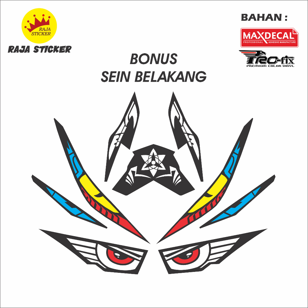 Stiker lampu alis dan mata picek vario 125 old 2016