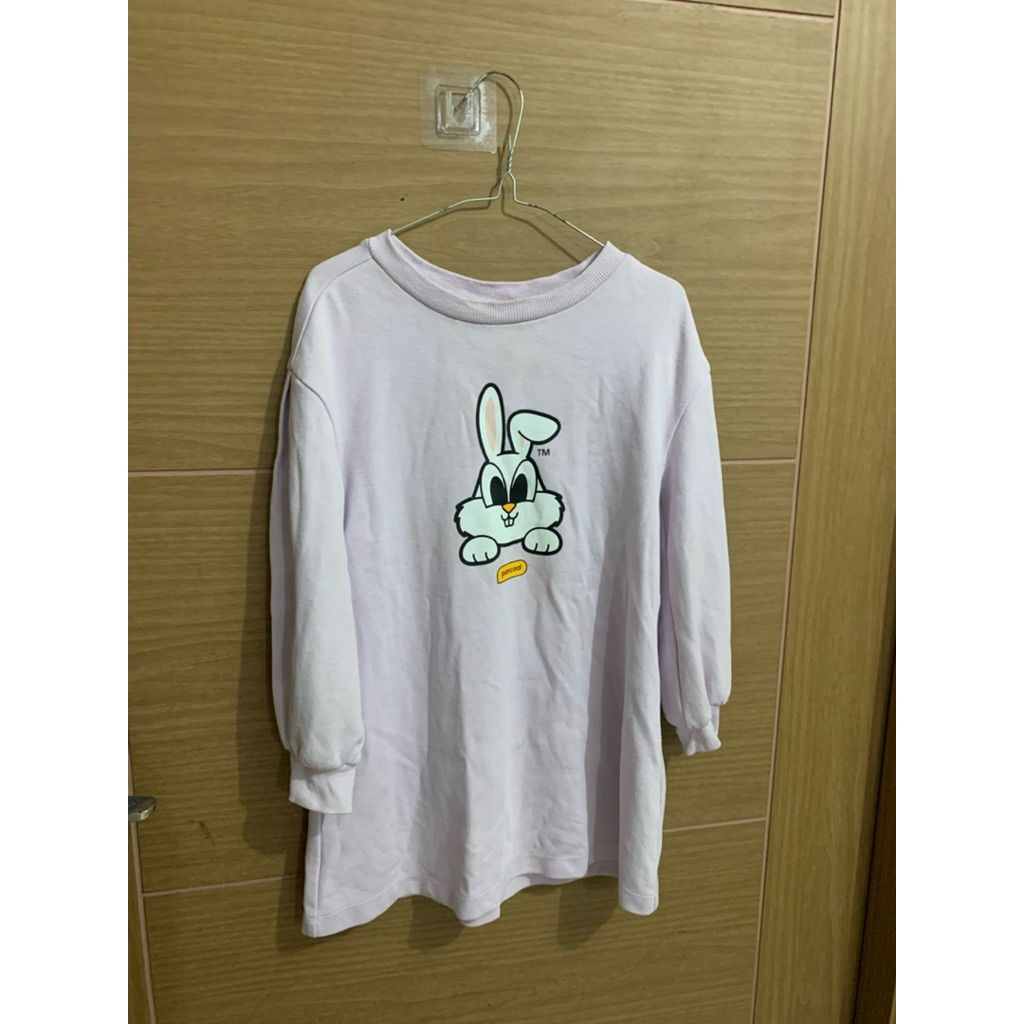 4-7 (Y) Dress Pancoat Ungu Kelinci Anak Perempuan