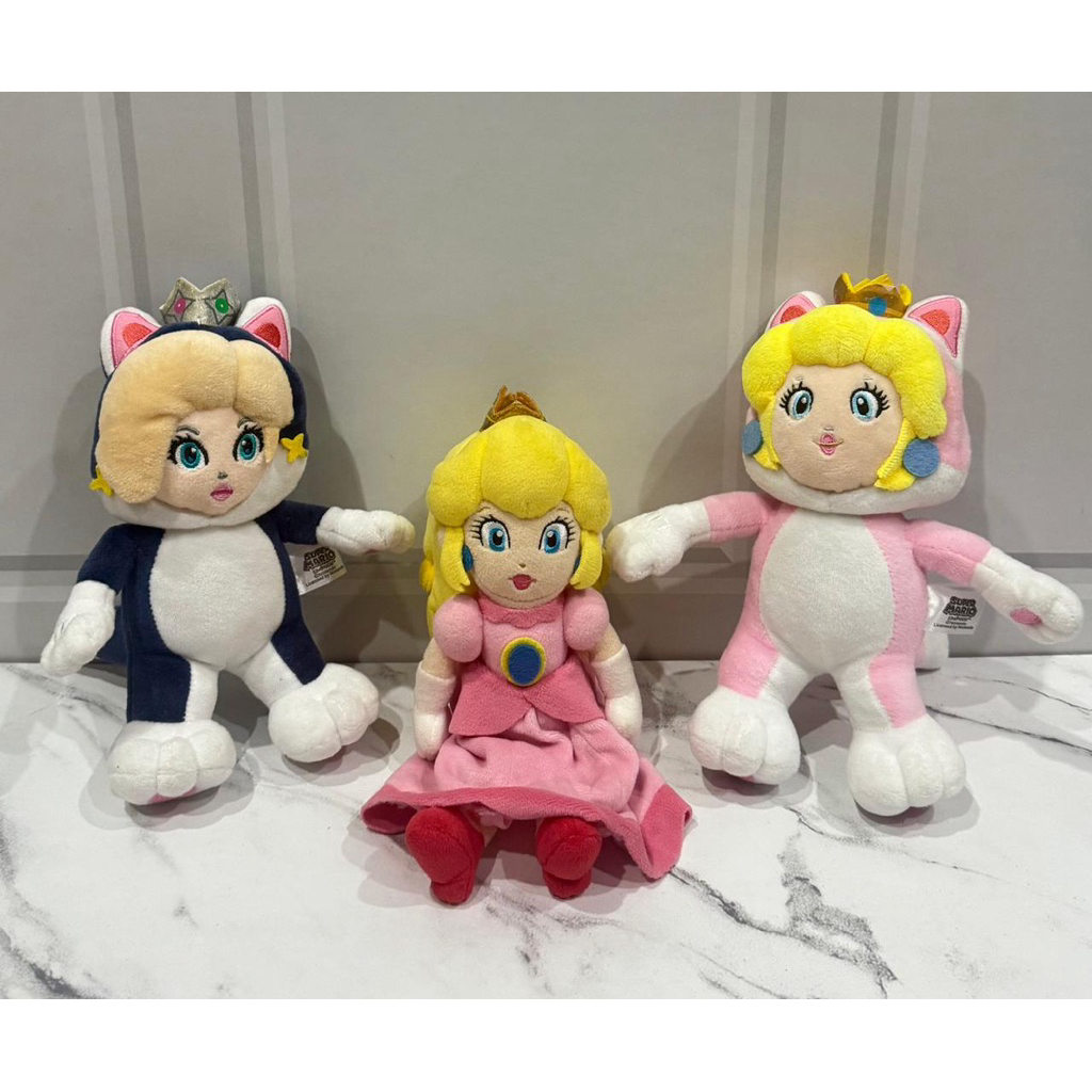 Boneka Plushie Princess Peach Mario, Princess Peach Kostum Kucing & Princess Daisy Kostum Kucing San