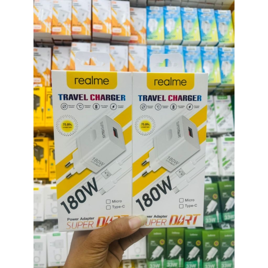 Charger Max Realme 180W Fast Charging DART - Micro USB & Type C