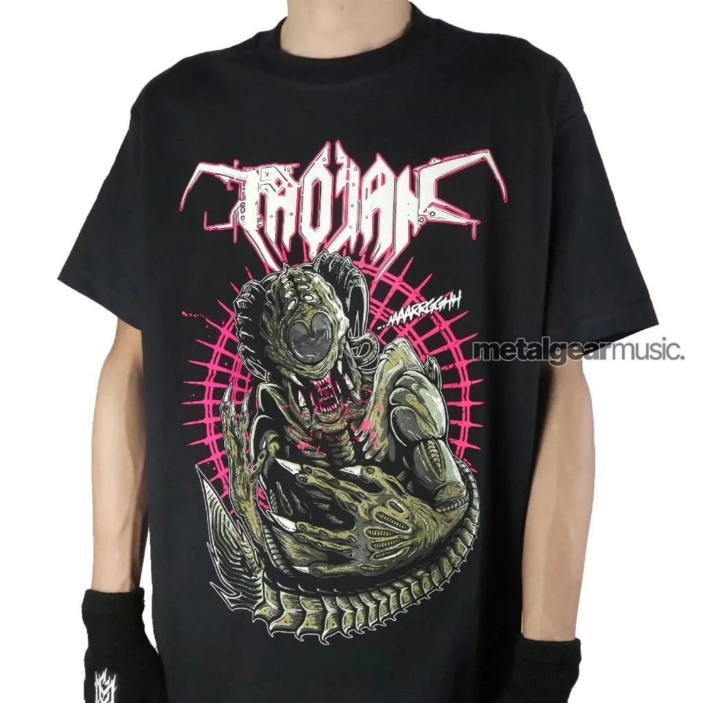 TROJAN - Human trash | | TSHIRT DISTRO | T-SHIRT MUSIK | DEATH METAL | KAOS BAND METAL ORIGINAL | BA