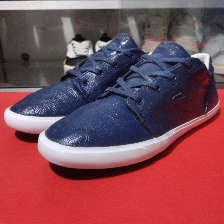 SEPATU SECOND KULIT LACOSTE BIRU SIZE 43