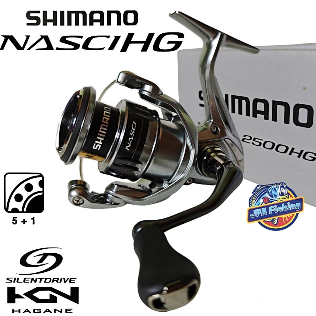 Reel Spinning Shimano NASCI HG 2500HG/3000HG 5+1Bb PH