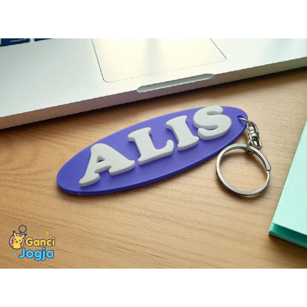 custom nama 3d gantungan kunci 3d gantungan tas 3d