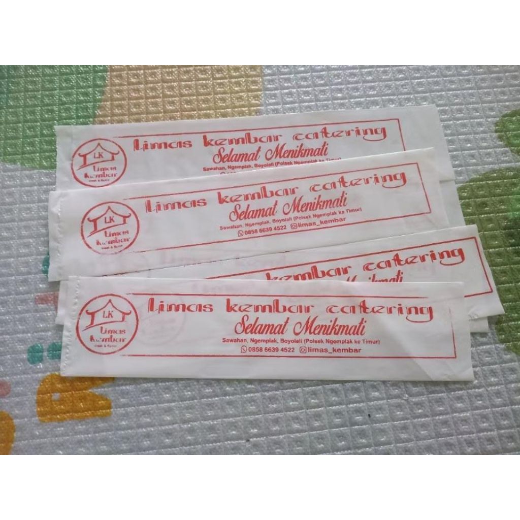 PLASTIK SENDOK CATERING|SARUNG SENDOK| ( sablon ) BUKAN SENDOK PLASTIK