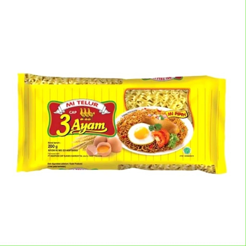 Mie Telur Cap 3 Ayam & Cap AA