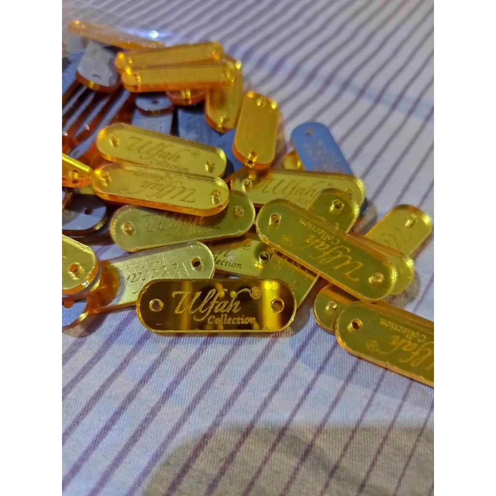 

Label akrilik hijab/akrilik gold/label baju