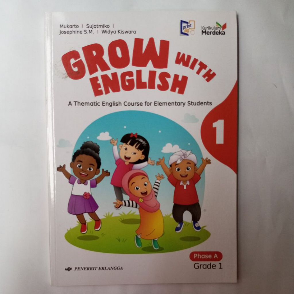 Bahasa Inggris kls 1 SD Grow with English Kurikulum Merdeka Erlangga
