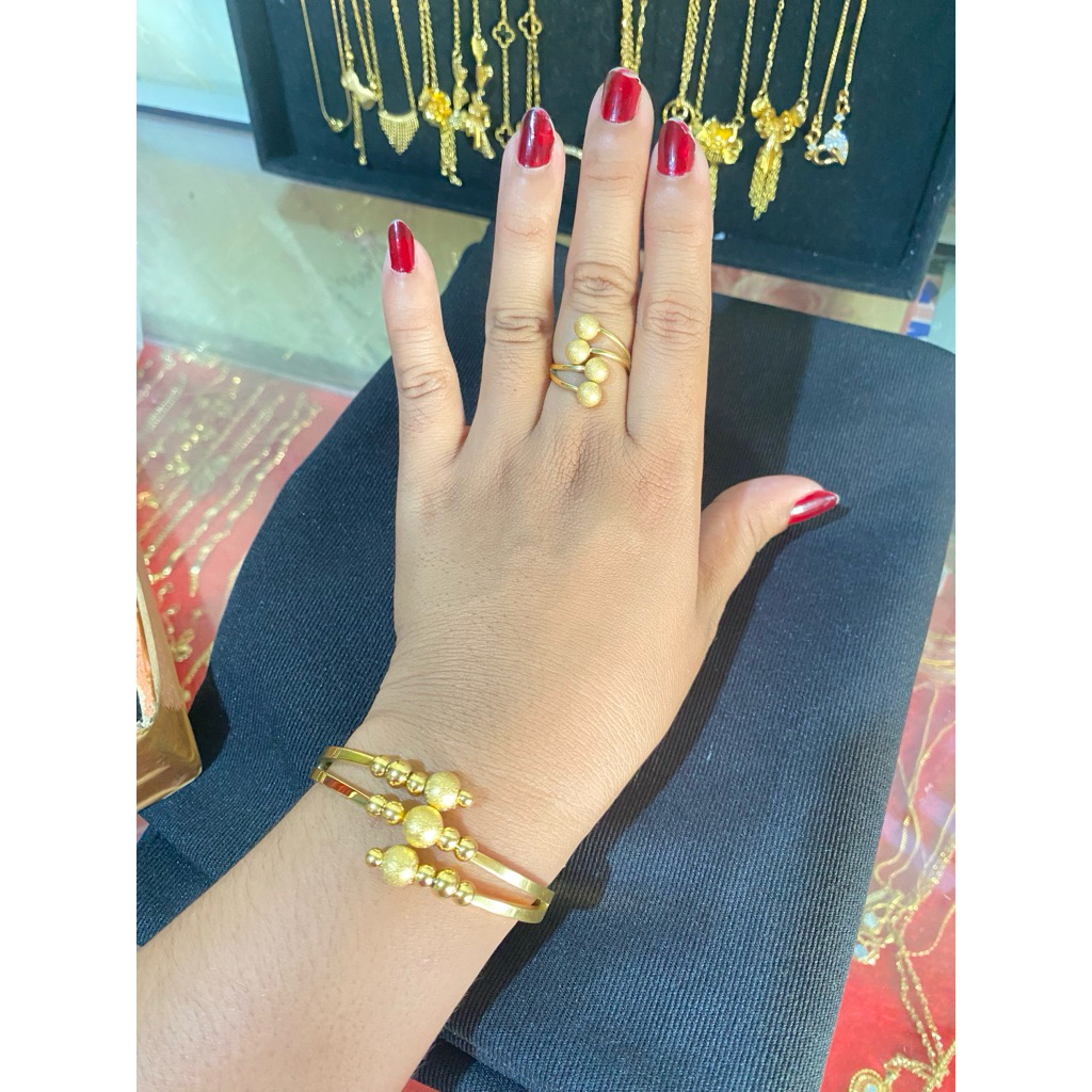SET CINCIN GELANG MODEL BOBA TITANIUM