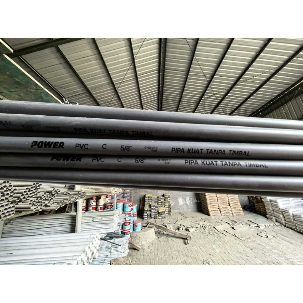 PIPA KABEL LISTRIK 5/8" INCH  POWER ABU 4 METER PARALON PRALON (isi 25 batang)