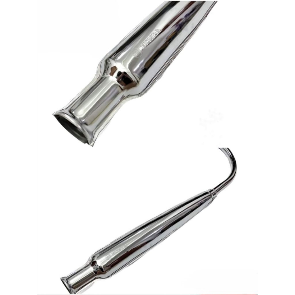 KNALPOT MUFFLIER CORBI HONDA CB 125 CORBI ORIGINAL NTD CHROME DETAIL ORIGINAL