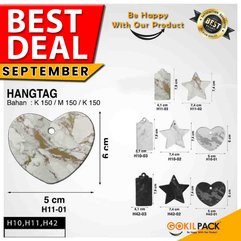 

Hang Tag – Label Produk - Hang Tag Gold Marble | H11