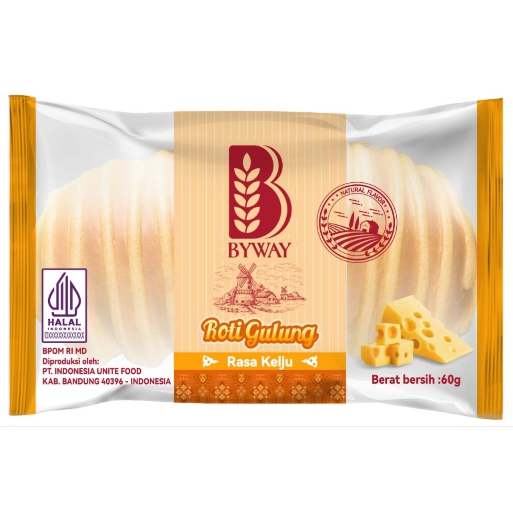 ROTI BYWAY GULUNG RASA KEJU ISI 1 DUS 60 PCS LEMBUT DAN ENAK