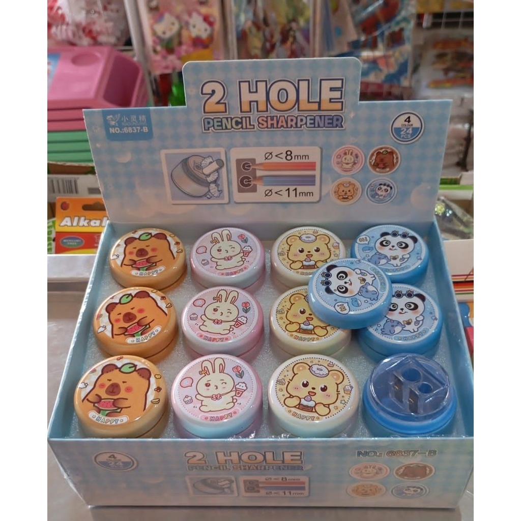 

(1pcs) Rautan Cepuk Kingco 6837/ ongotan pensil karakter lucu/pencil sharpener