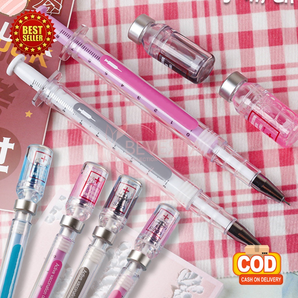 

Pulpen Gel Model Jarum Suntik Ballpoint Aesthetic Pena Alat Tulis Perlengkapan Anak Sekolah ATKCG