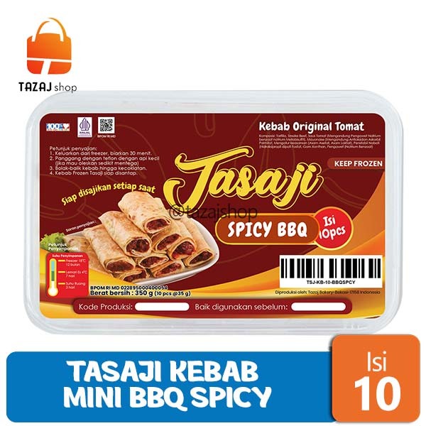 

Tasaji Kebab Frozen Mini Isi 10 - BBQ Spicy Tazaj