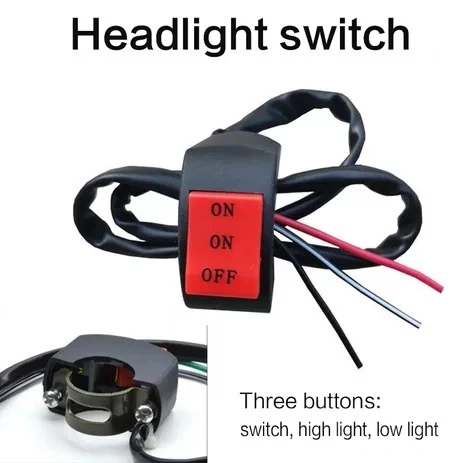 Saklar ON OFF 3 Mode Universal / Saklar Lampu Motor 3 Mode Universal