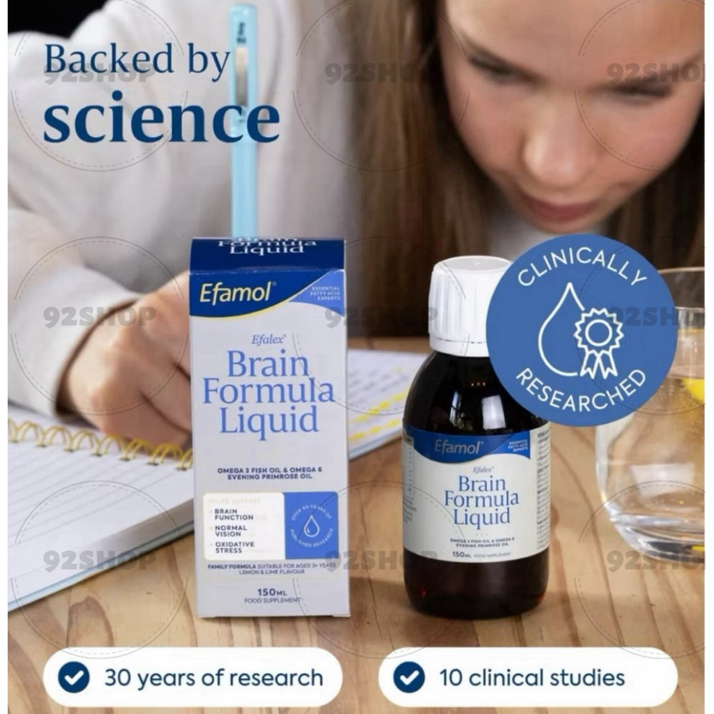 Efamol brain formula liquid 150 ML | Efamol Efalex brain liquid suplemen vitamin otak anak dan dewas