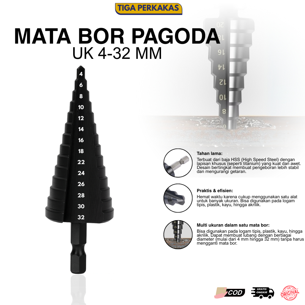 Mata Bor Pagoda 4-32mm Mata Bor HSS