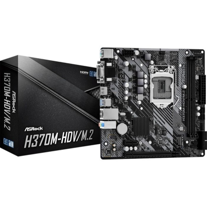 MOTHERBOARD ASROCK H370M-HDVM.2 (LGA1151, H370, DDR4, USB3.1, SATA3)