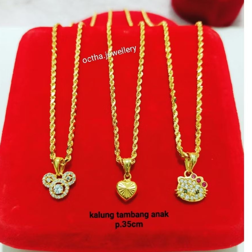 KALUNG ANAK LIONTIN PERAK 925 ASLI