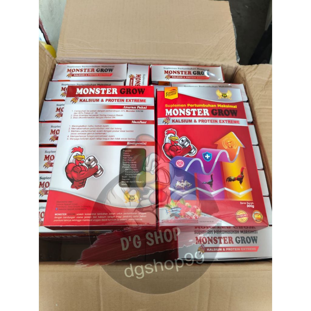 Dimasstorr Monster Grow Sn 1 Kotak Suplemen Pakan Ayam Laga Jago Aduan