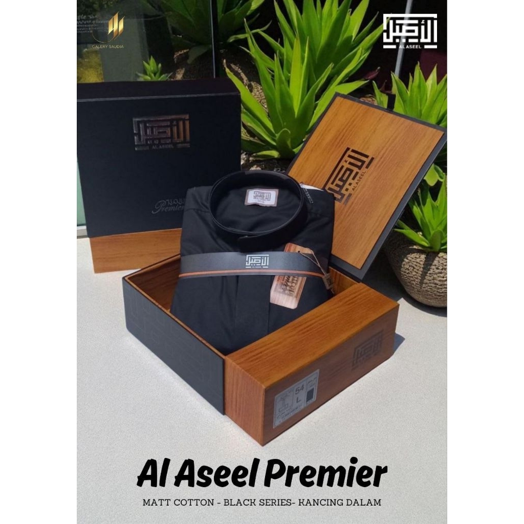 Jubah AlAseel Black Series Katun Non Manset