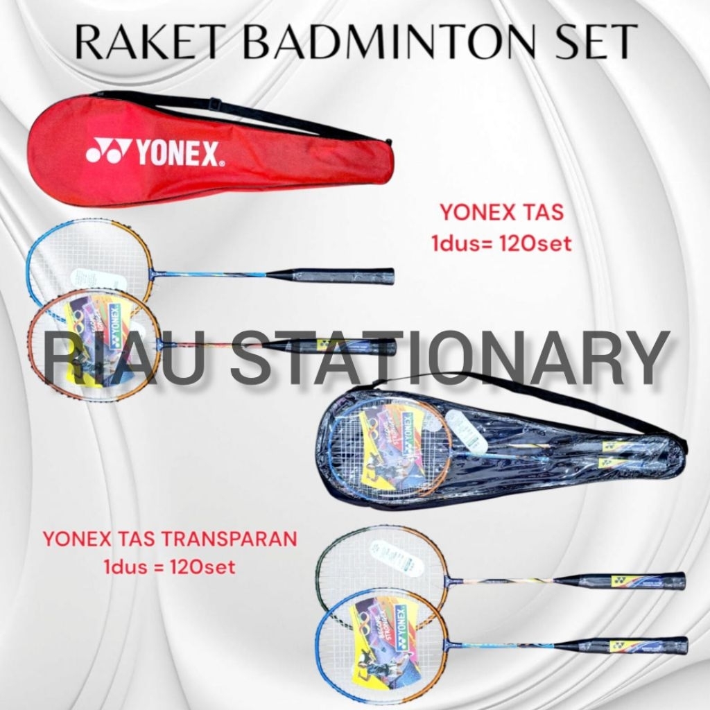 {YONEX}RAKET BADMINTON SET + TAS MURAH