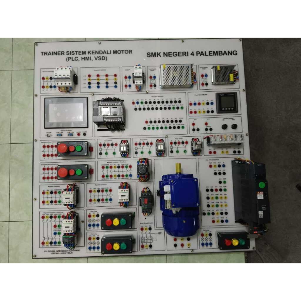 Trainer Sistem Kendali Motor (PLC, HMI, MC)