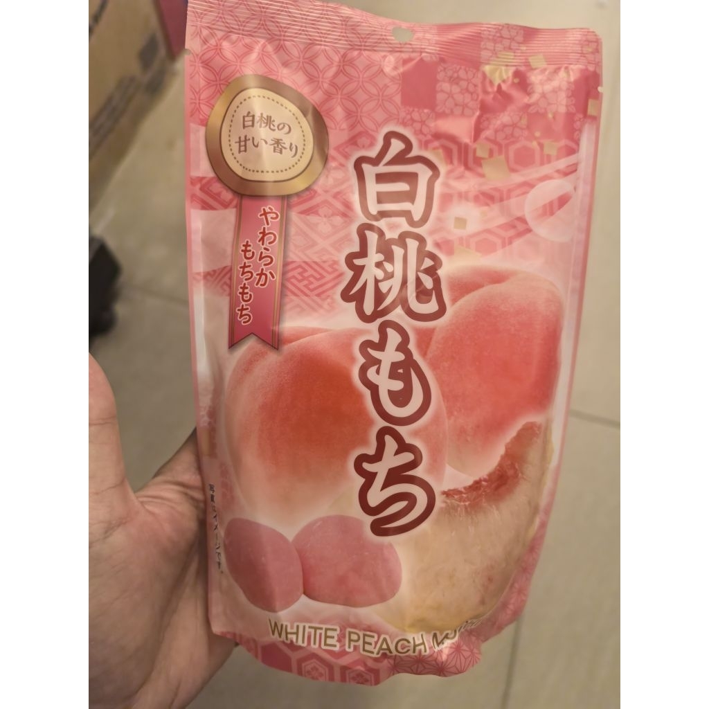 SEIKI MOCHI WHITE PEACH. MOCHI BUAH PERSIK JEPANG. MUACI PEACH. MOCHI PEACH