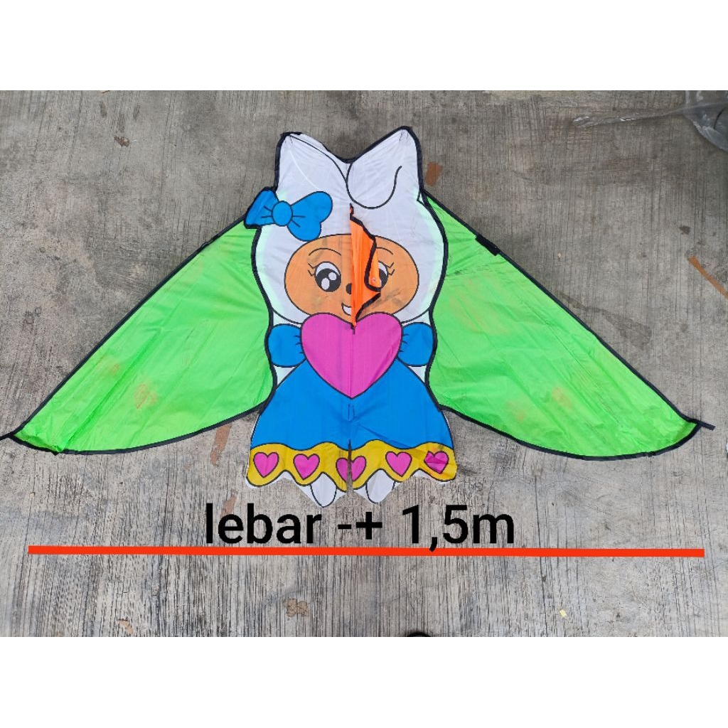 layang layangan kain parasut lipat sendaren layang plastik