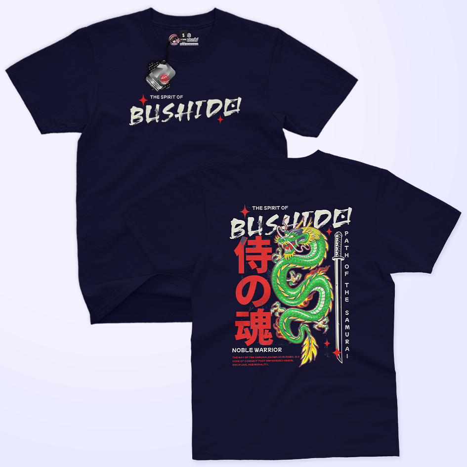 Kaos Anak Laki - Laki Motif Naga Samurai Bushido