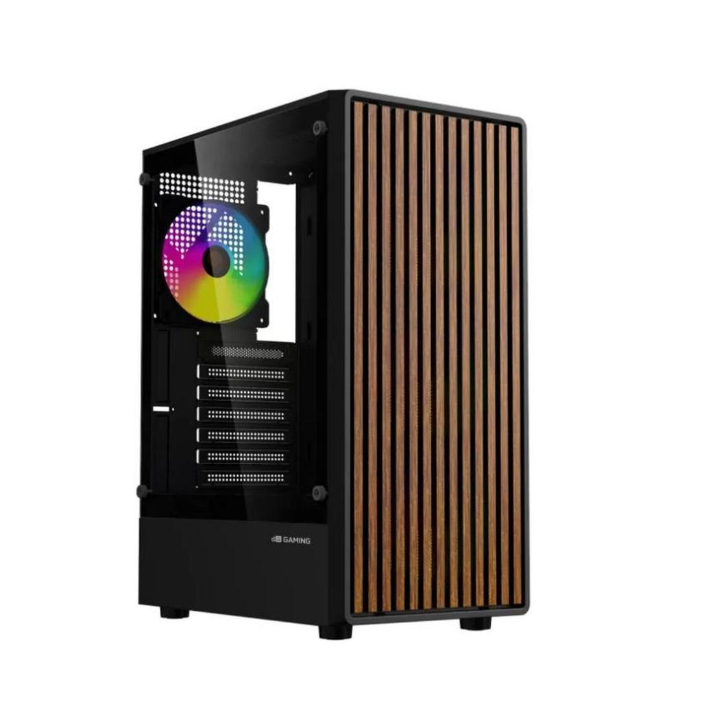 DIGITAL ALLIANCE GAMING CASING OASIS TG WOOD - ATX PC CASE