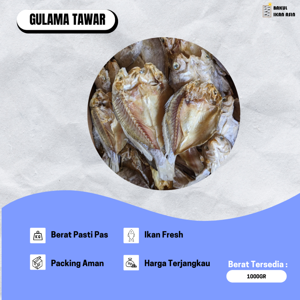 

(COD) IKAN TAWAR GULAMA/SAMGE/KEPALA BATU SUPER KERING ENAK GURIH DAN RENYAH