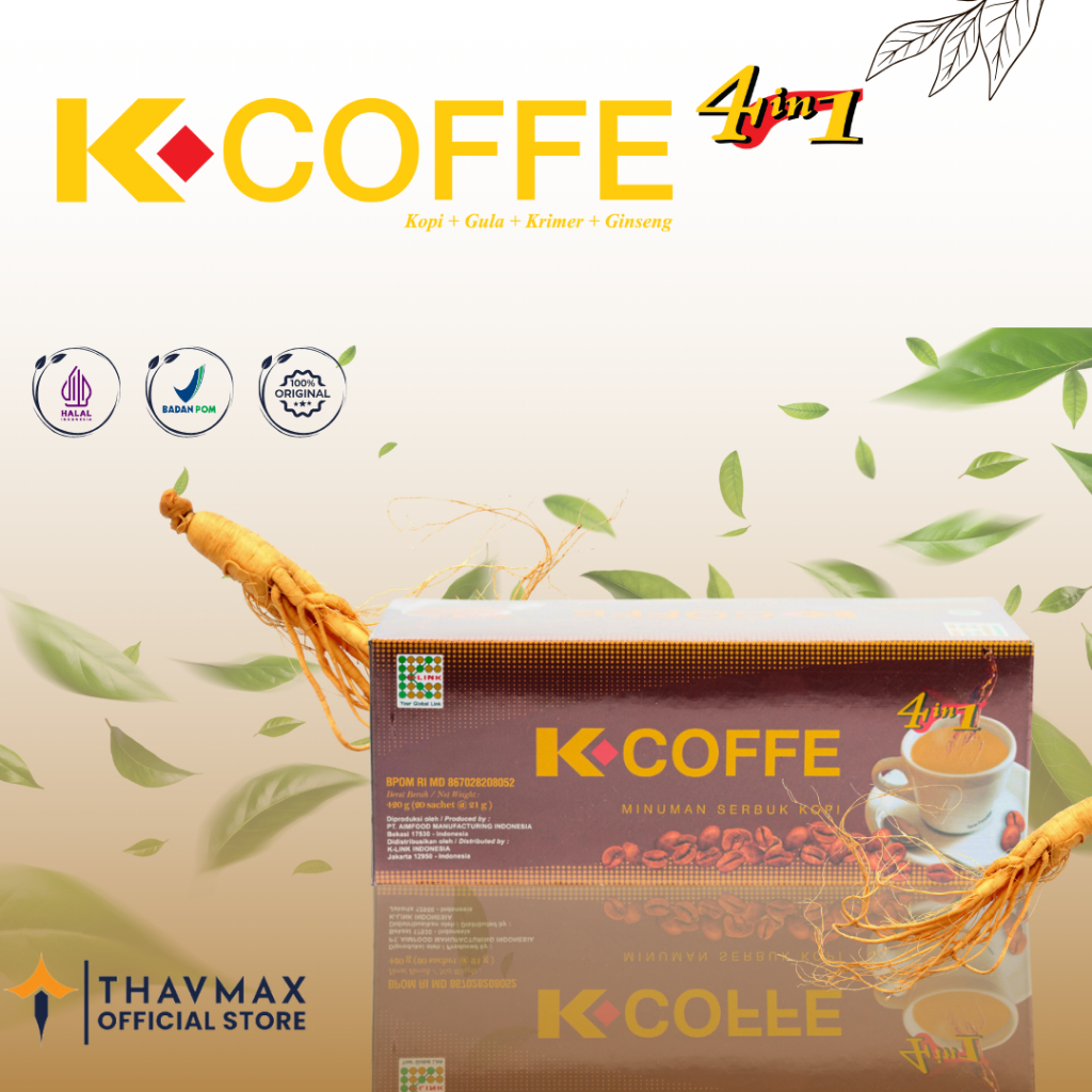 Kopi Ginseng 4 in 1 K Link | Kopi Stamina Bukan Kopi Ginseng CNI | K Coffe 4 in 1 ORI dari K Link