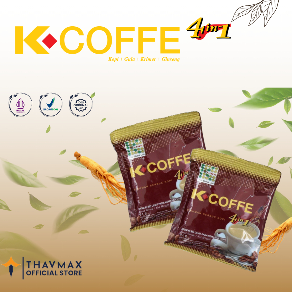 Kopi Ginseng 4 in 1 K Link Sachet | Bukan Kopi Ginseng | K Coffe 4 in 1