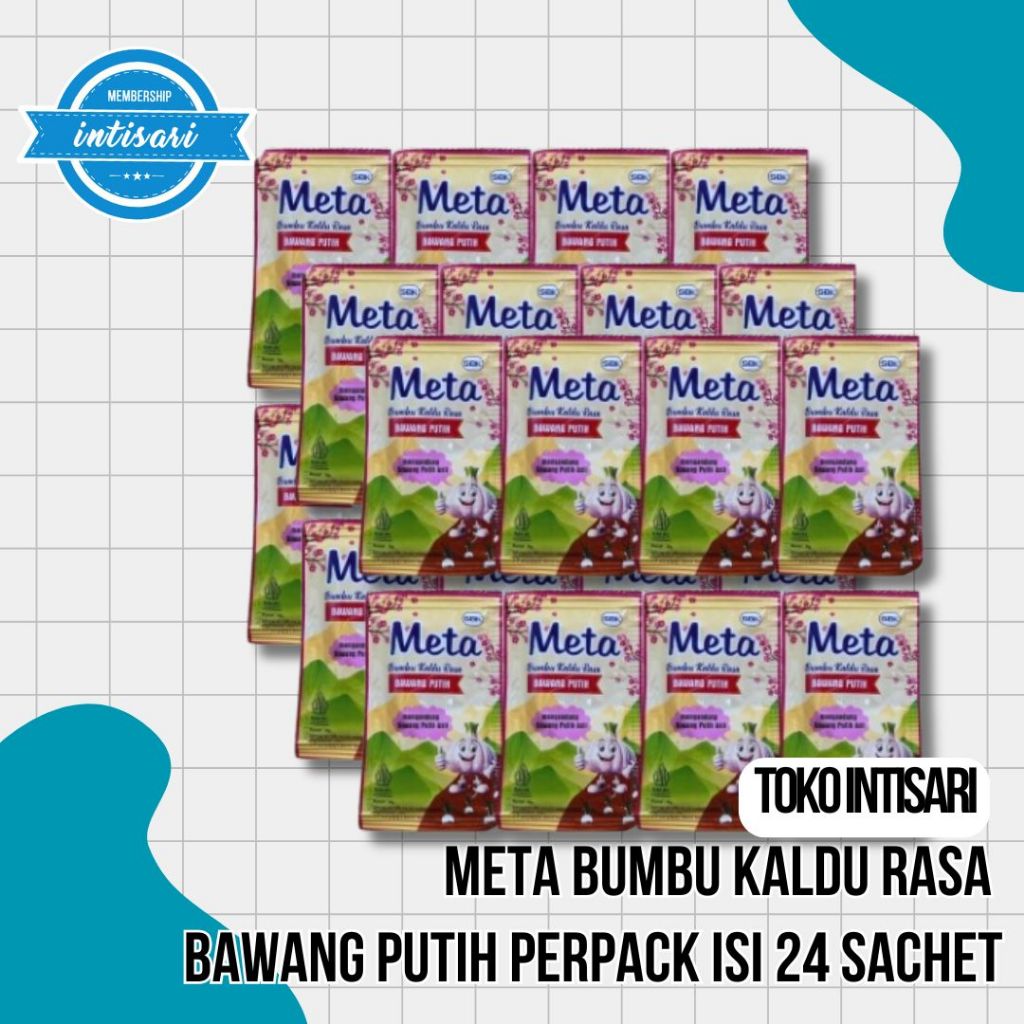 

Meta Bumbu Kaldu Renceng Rasa Bawang Putih isi 24 SACHET (PACK)
