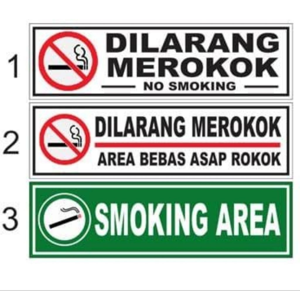 

sticker printingan merokok pilih no brp