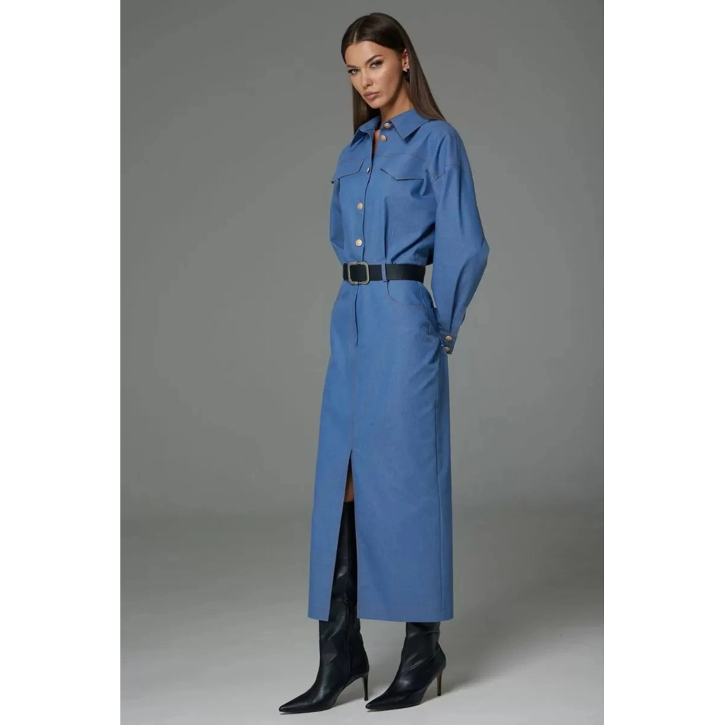 TIBI Overall Wearpack Dress Denim Tebal (BACA DESKRIPSI)