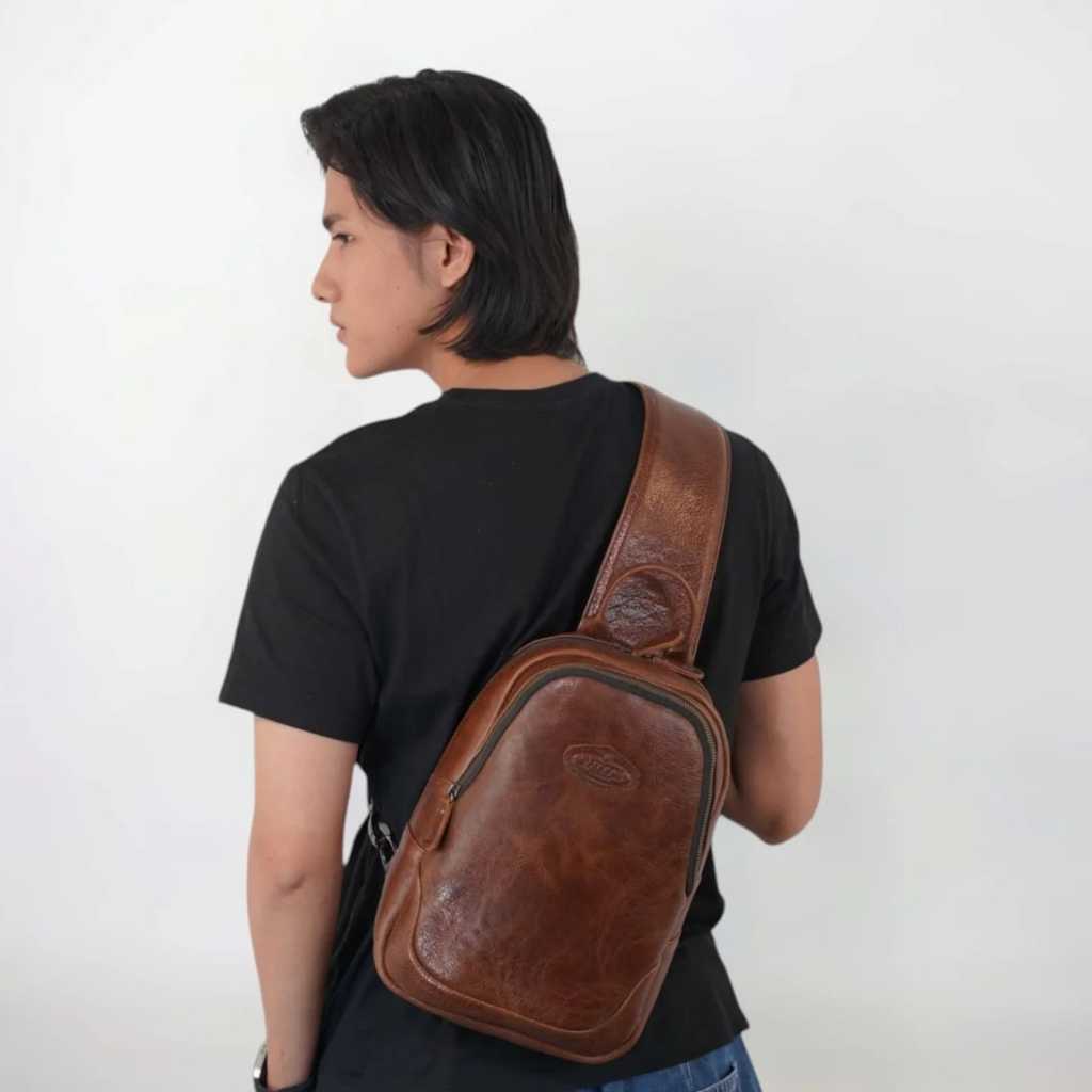 Radoce Bags - Selempang Pria - Tas Kulit Sapi Asli - Waistbag DON
