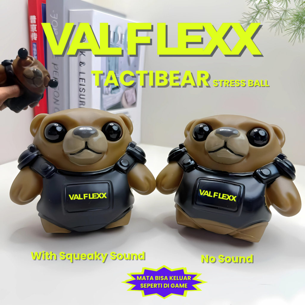 TACTIBEAR VALORANT FLEX | BONEKA STRESSBALL MERCH GAME VALORANT (MATANYA BISA KELUAR)