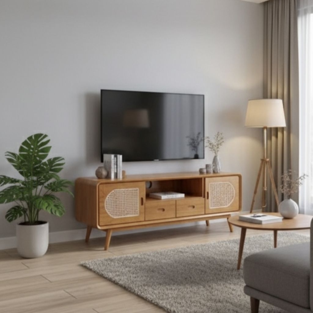 Meja TV 120cm dan 150cm Rak TV Lemari TV Bufet TV Minimalis Modern bufet retro minimalis