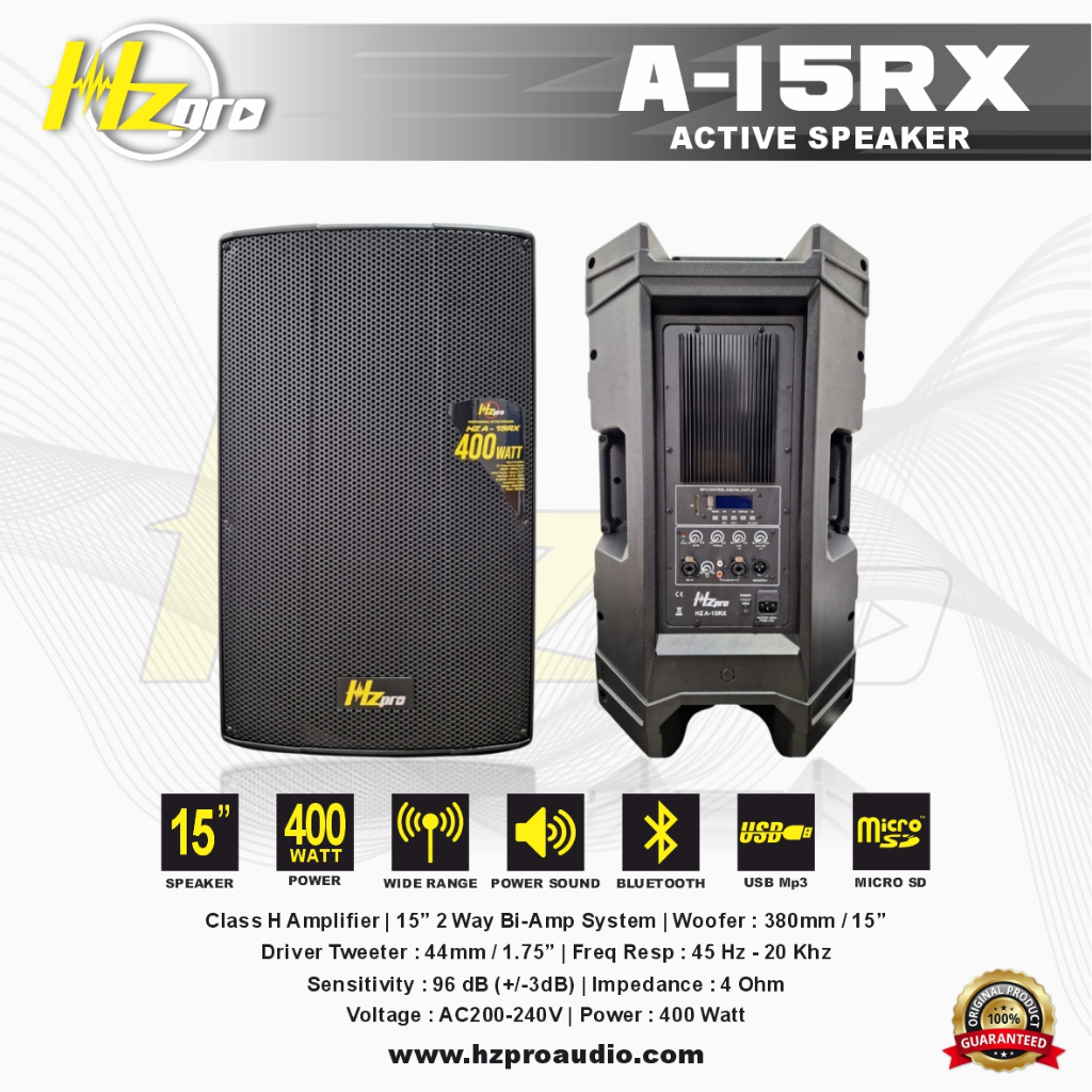 SPEAKER AKTIF 15 Inch HZ PRO A-15RX 400WATT ORIGINAL