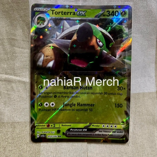 Pokemon TCG Indonesia Torterra ex sv5s 012/142 RR Paradoks Andalan