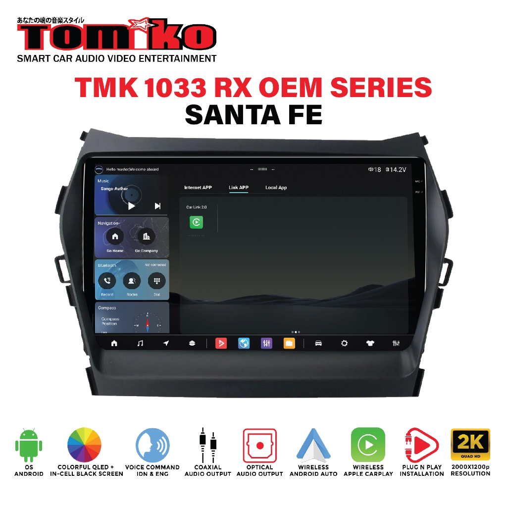 Tomiko - headunit android tmk 1033 rx oem for SantaFe