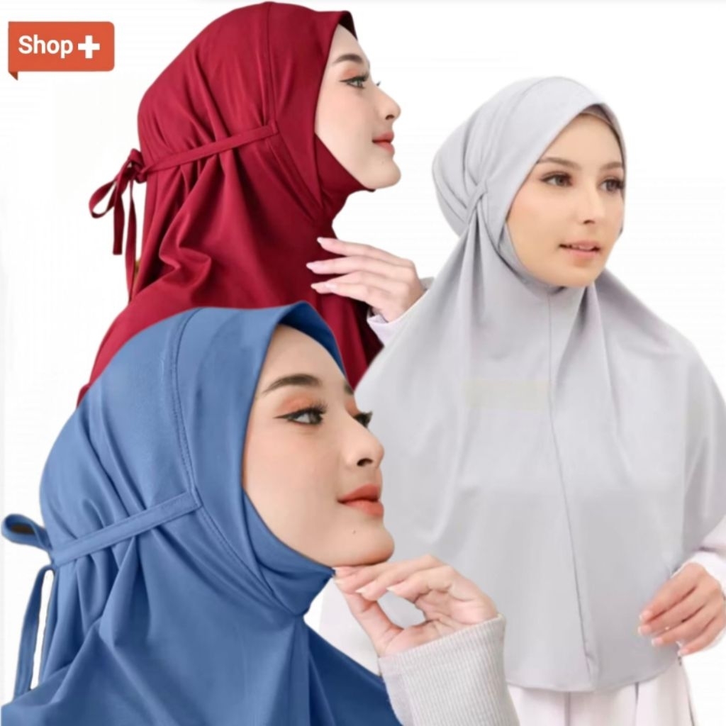 HIJAB Daily Hijab Dagu Tali Malaysia | Jilbab Instan Malay Soft Pet daily Bergo Dagu Tali Malay Menu